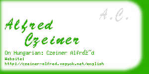 alfred czeiner business card